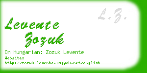 levente zozuk business card